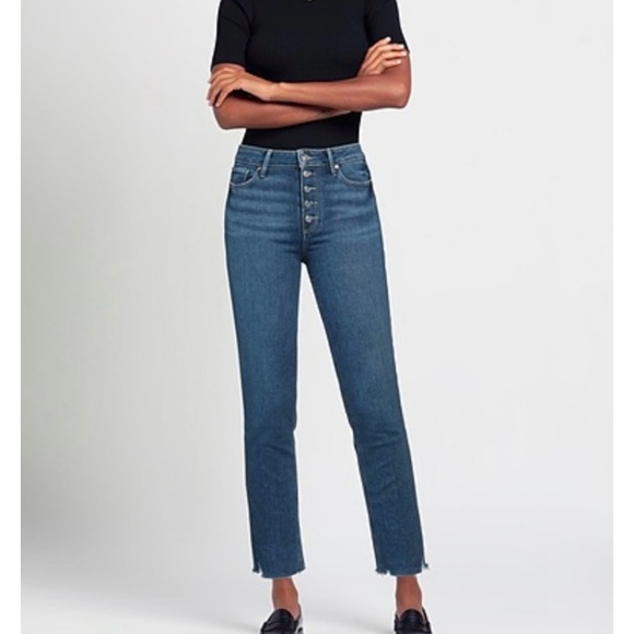 EUC PAIGE Sarah Slim button down jeans.  Sz 26 worn once! - Picture 1 of 16
